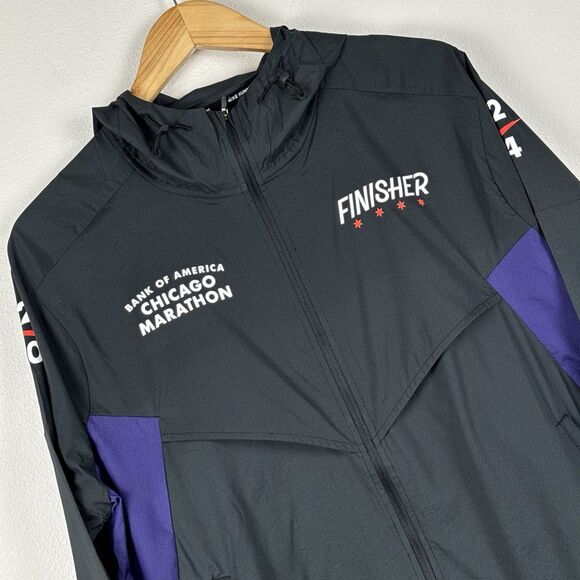 Nike Chicago Marathon 2024 Windrunner Finisher Jacket Men's S Black FV6204-010 - Picture 1 of 7